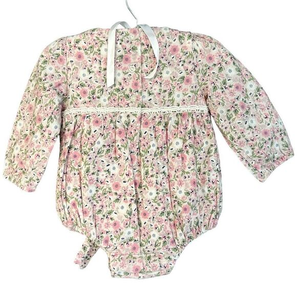NWT Tommy Bahama Kids Floral Crochet Long Sleeve Bubble Romper Matching Ruffle B - Picture 4 of 8